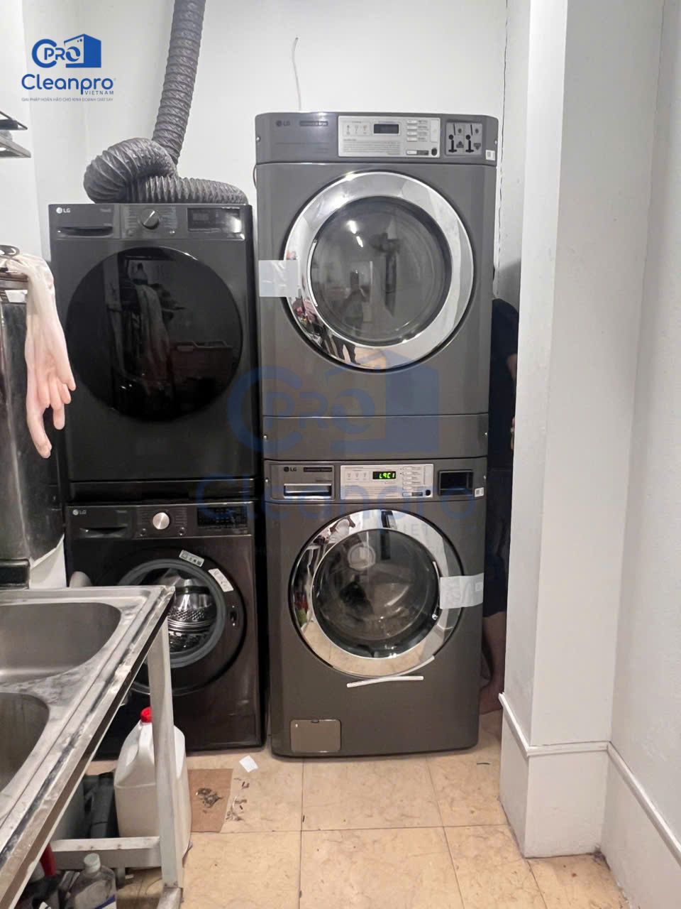 Nâng cấp phòng giặt spa với máy giặt sấy LG Commercial cùng Cleanpro Việt Nam